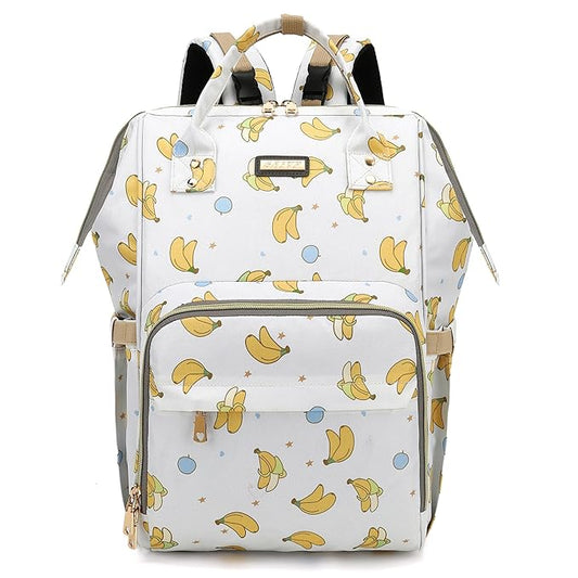 GAIVP Diaper Bag Backpack, Diaper Bags for Baby Girls Boys, Baby Bags for Moms Dads, Nappy Changing Bag with Insulated Pockets,Multi-functional Waterproof Backpack with Stroller straps -Beige Banana