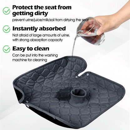 JEYODA ﻿Car Seat Protector for Potty Training Instant Suction Baby Piddle Pad for Baby Seats Reusable Car Seat Liner with Anti Slip for High Chairs, Baby Strollers 2pcs (Blue)