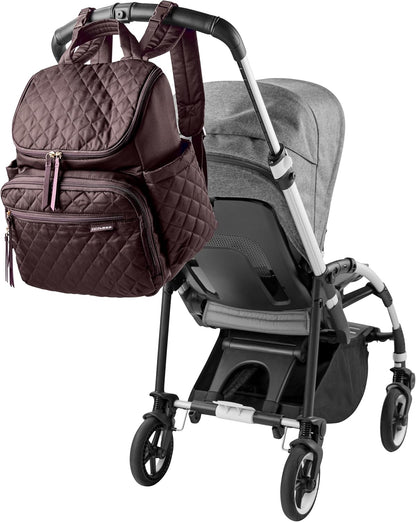 Skip Hop Diaper Bag Backpack: Forma, Multi-Function Baby Travel Bag with Changing Pad & Stroller Attachment, Jet Black