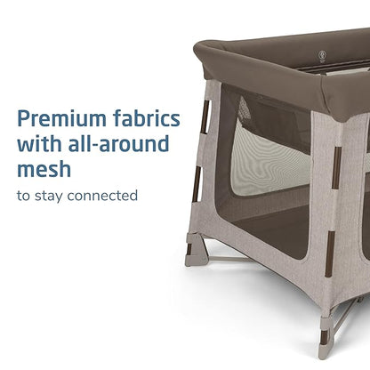 Maxi-Cosi Swift Baby Playard with Mat, Baby Playpen, Play Yard with Bassinet, Portable Playpen for Babies and Toddlers, Truffle