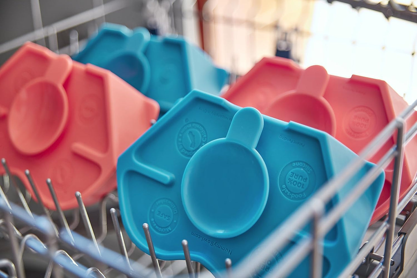 Nummy BOWL - Pure Silicone Bowl with Hidden Suction Cup for Babies and Toddlers | BPA and Phthalate Free | Microwave and Dishwasher Safe | Great Baby Gift (Blue, Puppy Pal Collection)