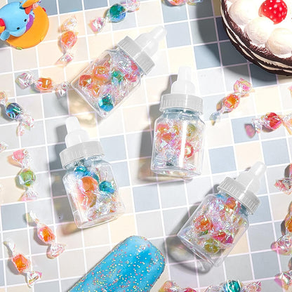 36 Pcs 3.5 Inch Baby Bottle Shower Favor Mini Plastic Candy Bottle Clear Bottles for Baby Shower Mini Feeding Candy Box for Party Favor Gift Decor(Blue)