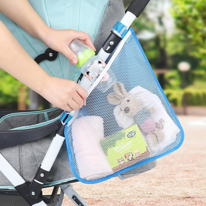 Accmor Universal Stroller Organizer, Side Sling Stroller Organizer, Mesh Cargo Net Stroller Storage Caddy Accessories, Stroller Bag Accessories Fits for Uppababy, Nuna, Baby Jogger, Doona Strollers