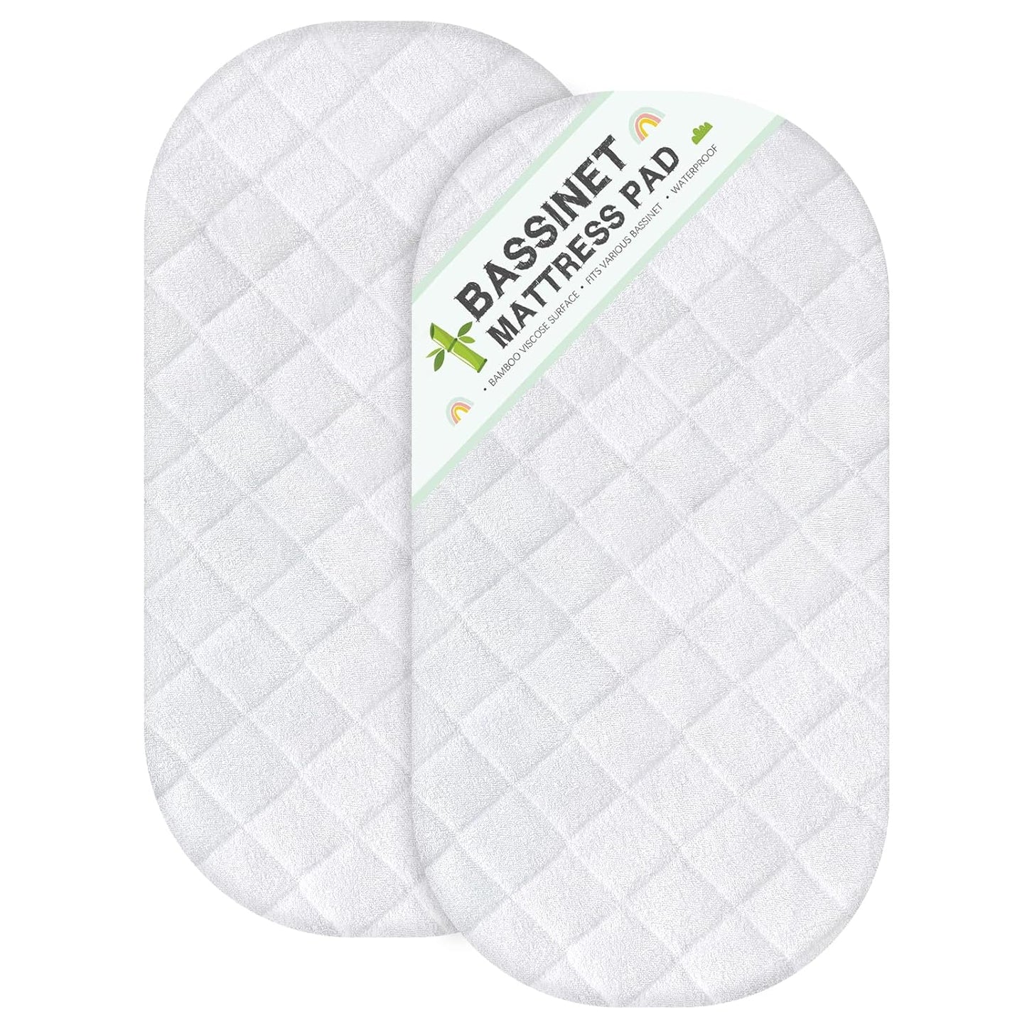 Waterproof Bassinet Mattress Protector, Fit for 19" x 33" KoolaBaby (3 in 1), Papablic, BabyBond, HARPPA and RICUTON Bedside, Ultra Soft Breathable, Washer & Dryer