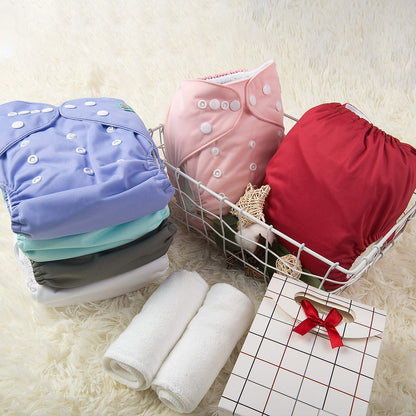 ALVABABY 12pcs Microfiber Inserts,Soft Cloth Diaper Liner,3-Layer Absorbent Inserts,Reusable for Baby Cloth Diapers 12T