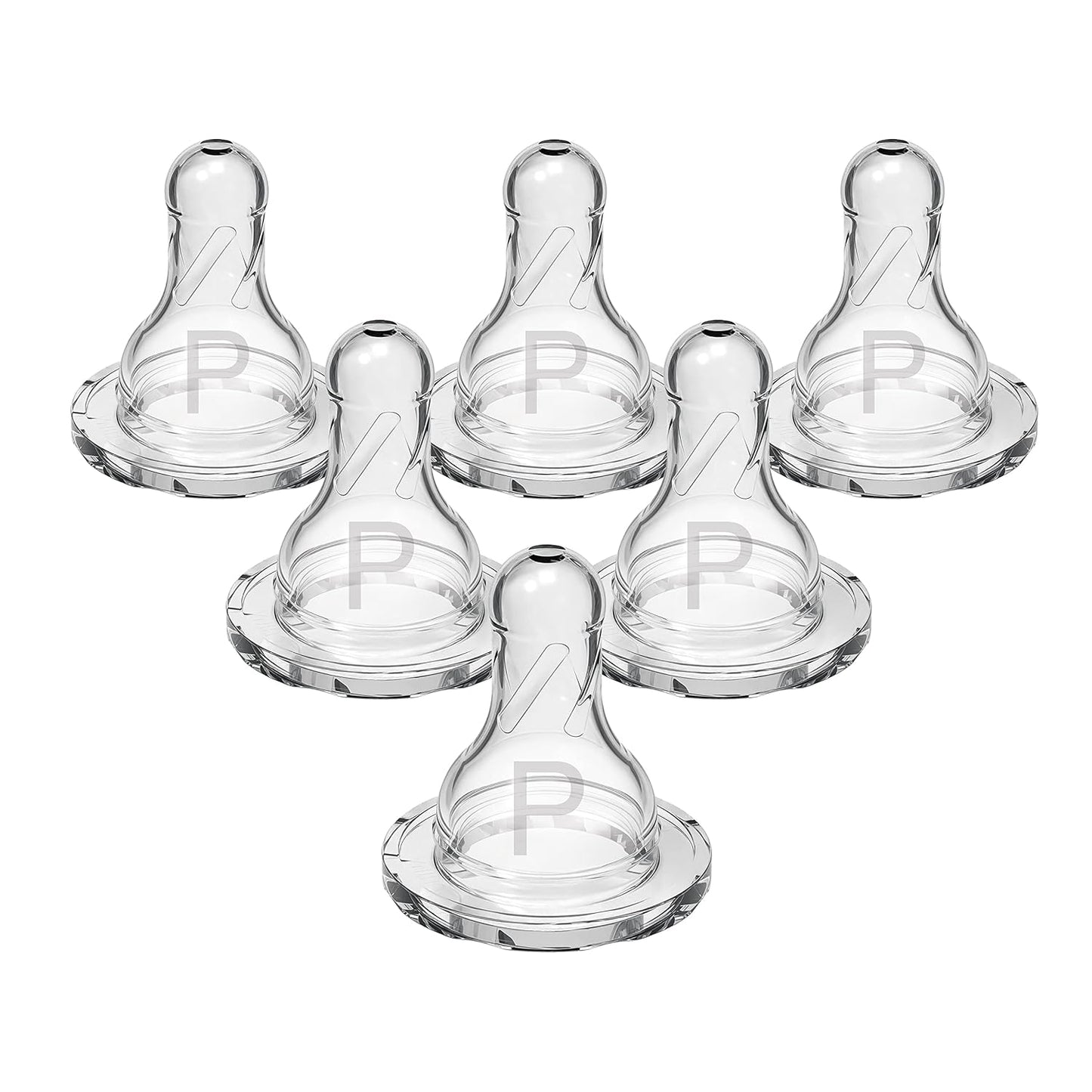 Dr. Brown's Natural Flow Level 1 Narrow Baby Bottle Silicone Nipple, Slow Flow, 0m+, 100% Silicone Bottle Nipple, 6 Count (Pack of 1)