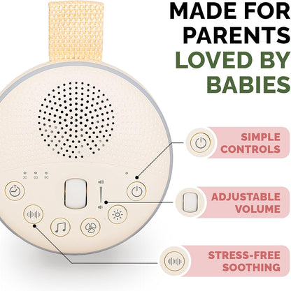 Colic Baby Relief White Noise Sound Machine - Rechargeable Sound Machine for Baby Gas Relief Newborn, Portable with Long Battery Life, 21 Soothing Sounds, Gentle Night Light & Auto Timer
