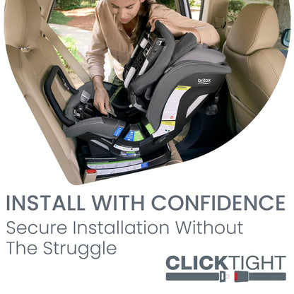 Britax Poplar S Convertible Car Seat, 2-in-1 Car Seat Extended Rear Facing, 17” Slim Car Seat Design with Fast & Easy ClickTight Installation, Anti-Rebound Bar & SafeWash Fabrics — Cowmooflage