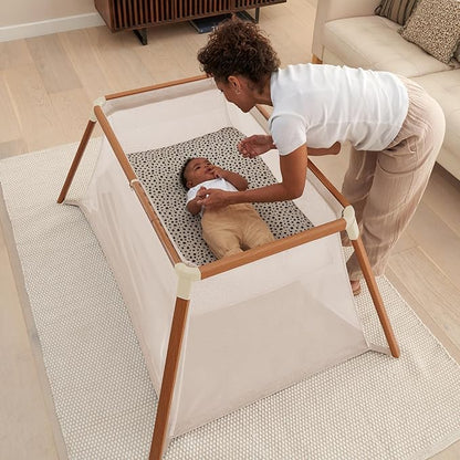 Tutti Bambini CoZee® Go 3-in-1 Portable Bassinet, Baby Playpen & Travel Crib | Foldable Playard with Mattress Included | 0-3 Years (Walnut & Ecru) | Baby essentials, Travel essentials, baby registry search