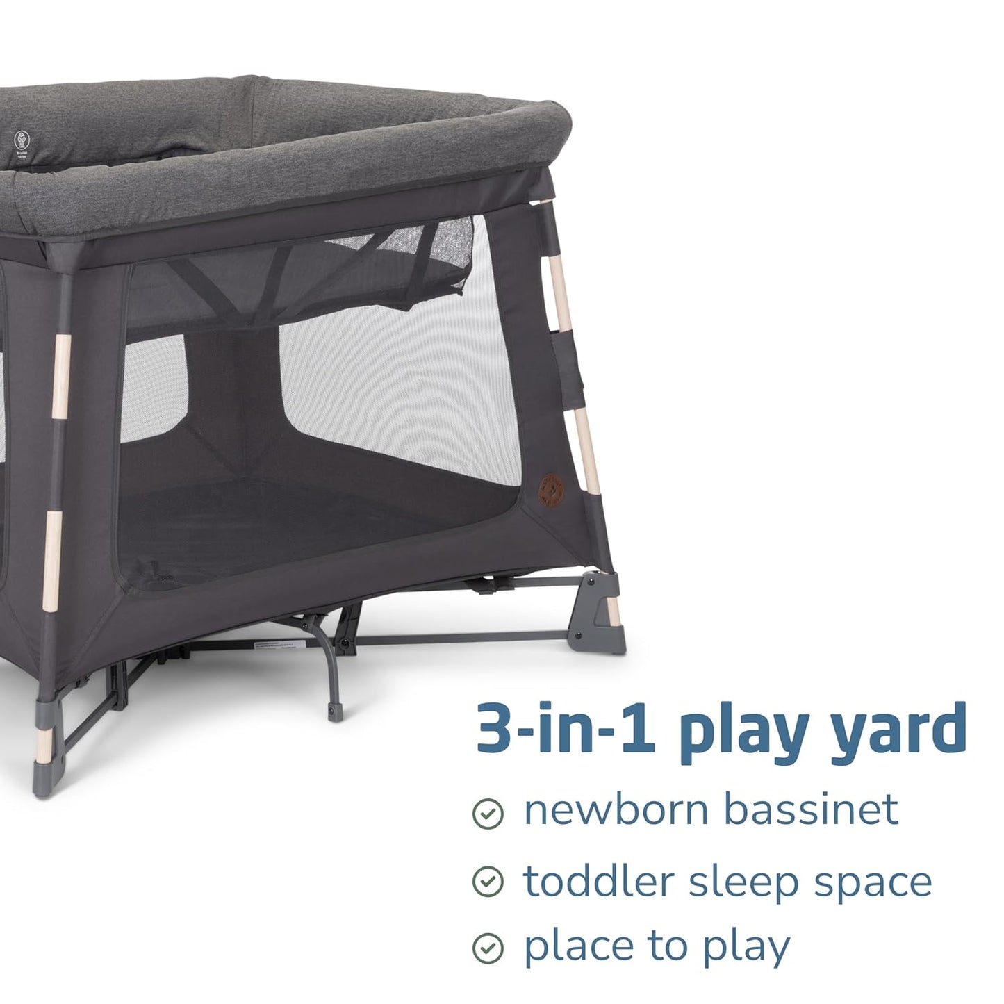Maxi-Cosi Swift Baby Playard with Mat, Baby Playpen, Play Yard with Bassinet, Portable Playpen for Babies and Toddlers, Classic Oat