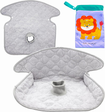 2 Pack Potty Training Car Seat Protector & Bag, Waterproof Piddle Pads for Carseat, High Chair & Stroller, Soft Anti-Slip Liner, Fast Water Absorption Pee Protector for Toddlers, Machine Washable