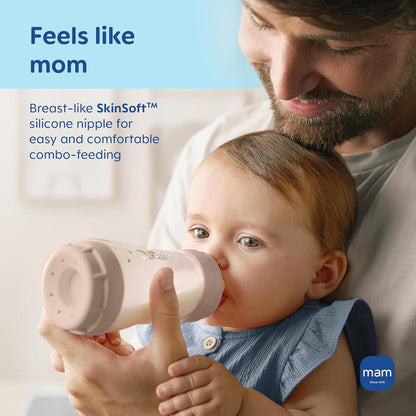 MAM Baby Bottle Anti-Colic Nipples Extra Slow Flow Size 0, for Newborn Babies, Skin Soft BPA Free Silicone, 94% Nipple Acceptance, Fits All MAM Bottles, Developed with Medical Experts, Made in Europe