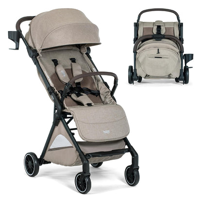 Britax Juniper Compact On-The-Go Stroller, Effortless Fastpack System with One-Hand RapidFold, Portable & Lightweight for Travel, Built-in Carry Handle, Ventilating Fabrics, Raven Black