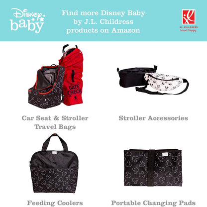 Disney Baby by J.L. Childress Rear View Baby Car Seat Mirror - Rear Facing Infant, Toddler, or Child, Travel Essentials, Shatterproof & Extra Clear, Adjustable, Universal Fit - Mickey Mouse