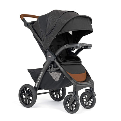 Chicco Bravo LE ClearTex Full-Size Stroller for Babies and Toddlers, UPF-Rated Canopy, GREENGUARD Gold Certified, Lightweight, One-Hand Compact Fold, Pewter/Grey