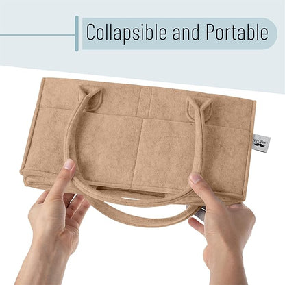 Mr. Pen- Baby Diaper Caddy Organizer, Earthy Clay, Baby Caddy Organizer with Handle, Compact Size, Collapsible & Portable