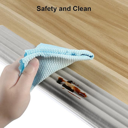 Baby Proofing Edge Corner Protector, 16.4 ft Edge Guards Padding with 3M Adhesive, Extra-Wide Soft Rubber Foam Padding, Furniture,Sharp Edge Safety Corner Edge Bumper Guard-Gray