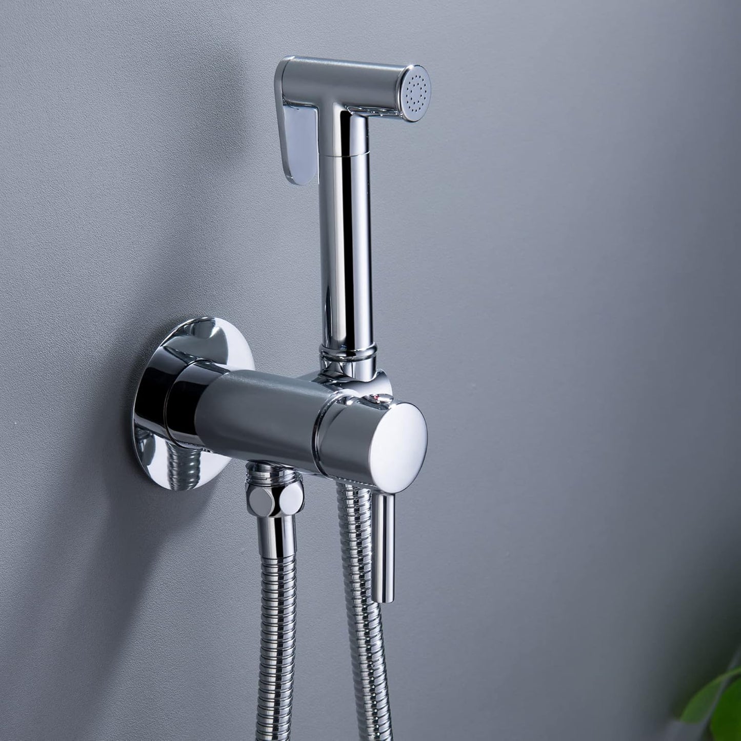 SHAMANDA Handheld Bidet Sprayer for Toilet, Stainless Steel Baby Cloth Diaper Sprayer Kit, Bathroom Toilet Bidet Attachment Set for Bathing Pets Feminine Hygiene, Matte Black BDS01-7