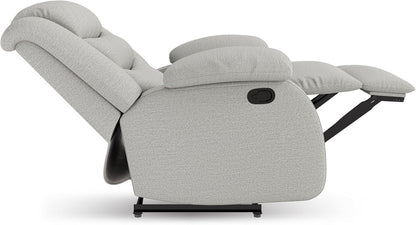Power Swivel Rocker Recliner,Fabric Glider Recliner Nursery Chair,Small Rocking Chair,Single Reclining Sofa with Lumbar Support,USB&Type-C Ports,Living Room Home Threater Seat, Flint Grey