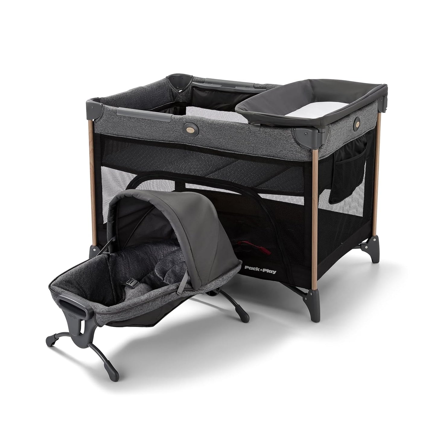 Graco Pack 'n Play Close2Baby Bassinet Playard Features Portable Bassinet Diaper Changer and More, Derby