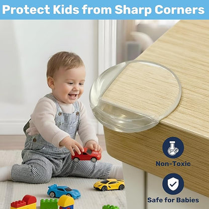 Baby Proof Me 12 Pack Large Table Corner Protector for Baby & Toddlers, Clear Corner Guards & Edge Protectors, Furniture Corner & Edge Safety Bumpers, Baby Proofing for Sharp Edges, Strong Adhesive