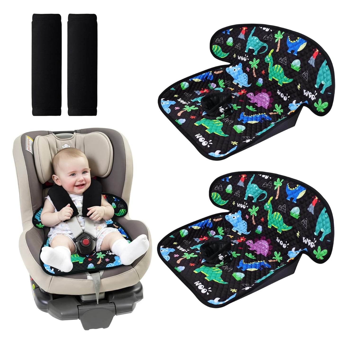 Piddle Pad Car Seat Liner, Waterproof Soft Car Seat Protector for Potty Training, Travel-Friendly Baby Toddler Carseat Cover, Machine Washable Liner for Spills, Potty Accidents (Blue, 2PC)
