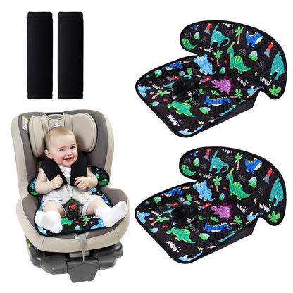 Piddle Pad Car Seat Liner, Waterproof Soft Car Seat Protector for Potty Training, Travel-Friendly Baby Toddler Carseat Cover, Machine Washable Liner for Spills, Potty Accidents (Blue, 2PC)