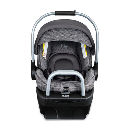 Britax Willow SC Infant Car Seat, Rear Facing Car Seat with Alpine Base, ClickTight Technology, RightSize System, Pindot Stone