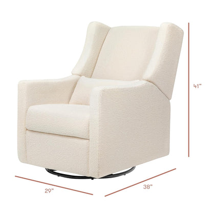 Kiwi Glider Recliner w/Electronic Control and USB | in Almond Teddy Loop w/Light Wood Base, Greenguard Gold Certified