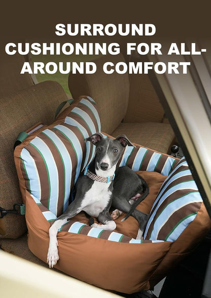 Zeze Portable Striped Pet Car Seat & Sofa Bed – Washable Travel Nest for Small Dogs & Cats