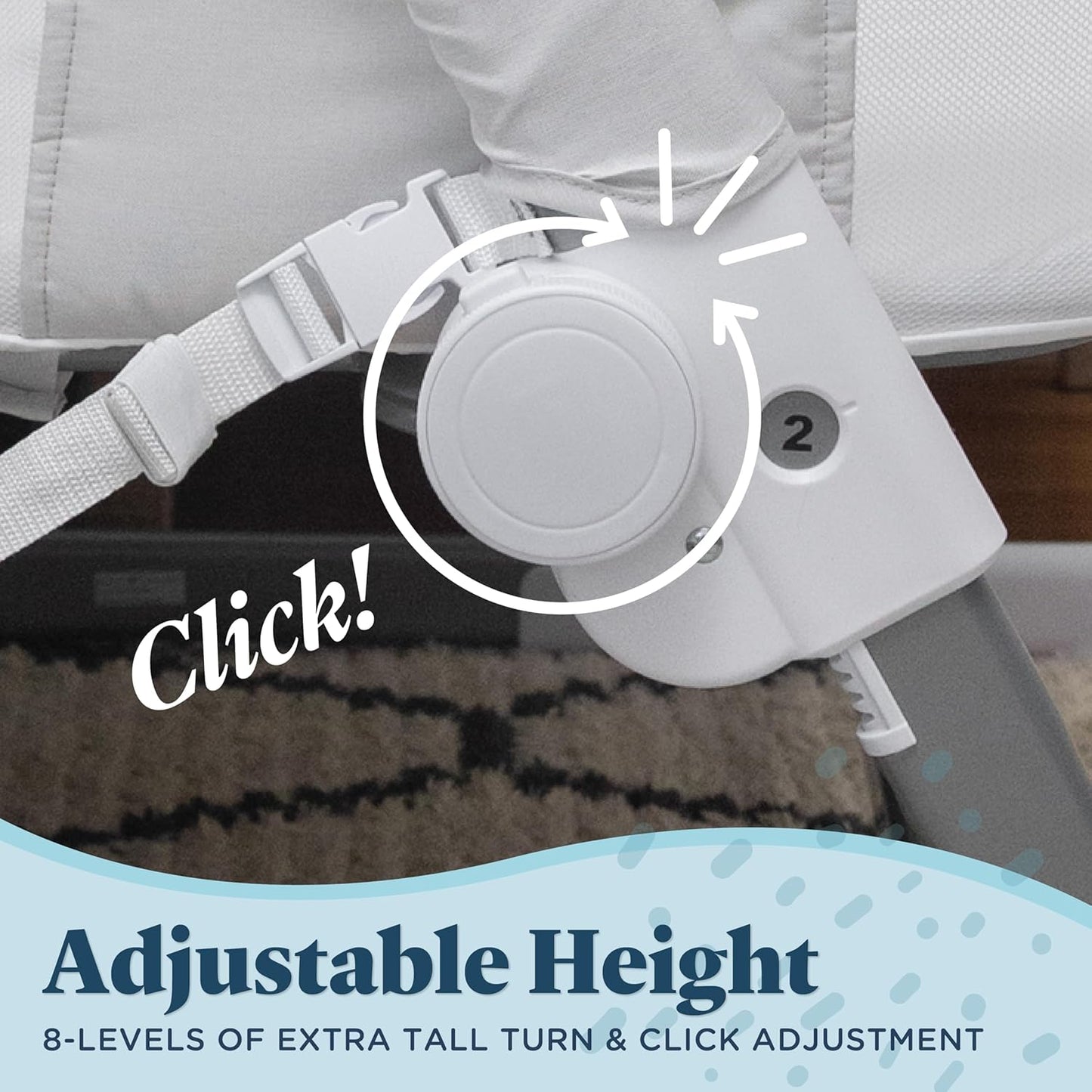 Baby Delight Beside Me Dreamer Bassinet | Bedside Sleeper | 6-Position Height Adjustment | Charcoal Tweed