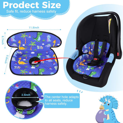 Piddle Pad Car Seat Liner, Waterproof Soft Car Seat Protector for Potty Training, Travel-Friendly Baby Toddler Carseat Cover, Machine Washable Liner for Spills, Potty Accidents (Blue, 2PC)
