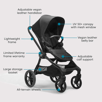 Baby Jogger City Sights Stroller - Convertible Stroller with Compact Fold Dark Slate