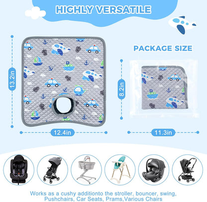 Car Seat Protector for Potty Training, 2 Pack Waterproof CarSeat Liner Toilet Training for Baby Infant Toddler, Dry Seat Piddle Pads Cover for Strollers (Gray)