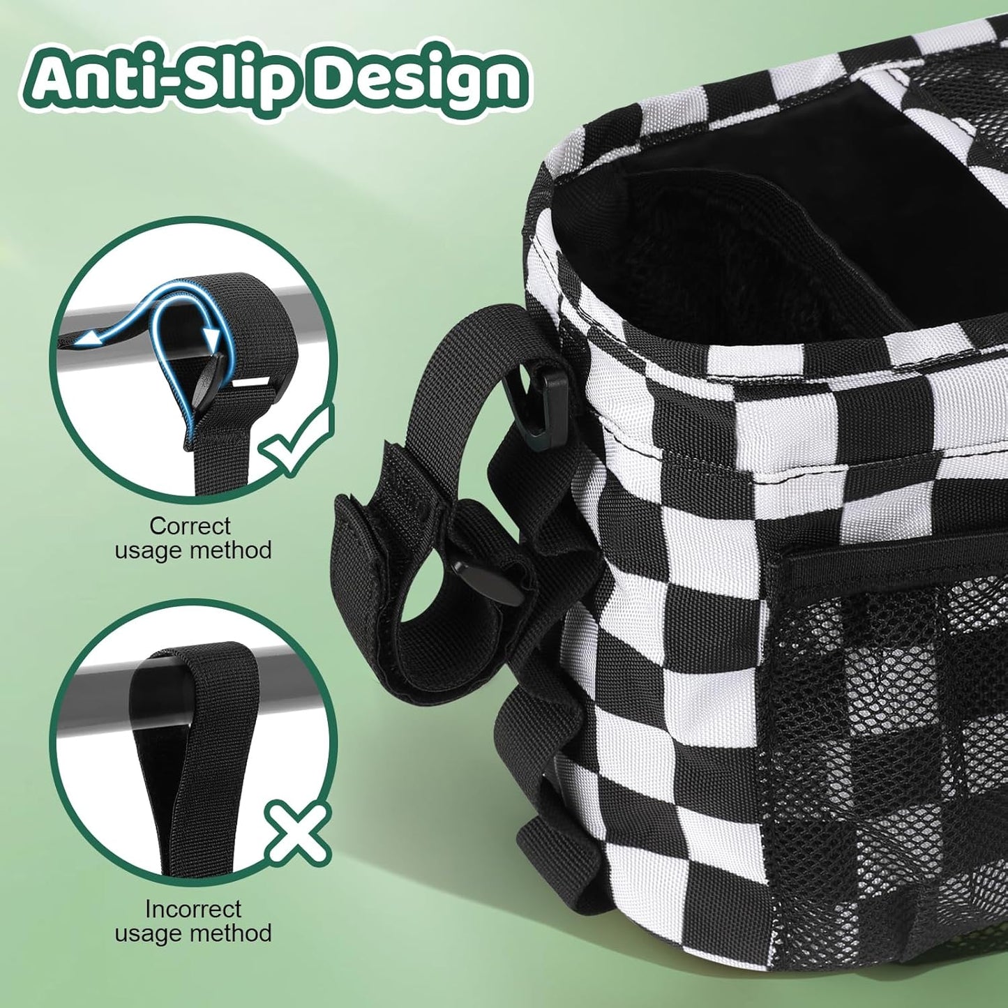 Guiseapue Universal Stroller Organizer with Cup Holder: Stroller Caddy Accessories with Detachable Phone Bag Fit for Uppababy, Non-Slip Straps, Walker Accessories, First Mothers Day Gifts for New Mom