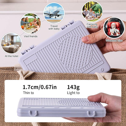 Baby Bottle Drying Rack，Travel Baby Bottle Drying Rack Set, Cleaner Kit with Silicone Bottle Brush,Straw Brush, Suitable for Home use or Traveling with Babies (Coffee Color)
