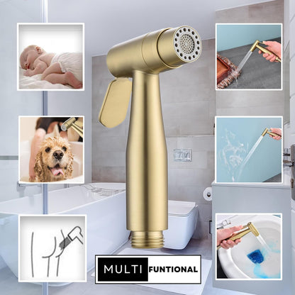 Matte Black Senhozi Toilet Bidet Sprayer, Sprayer Attachment with Stainless Steel Hose for Personal Hygiene, Handheld Toilet Sprayer for Baby Cloth Diaper and Bathroom Spray for Pet Shower Baby Shower