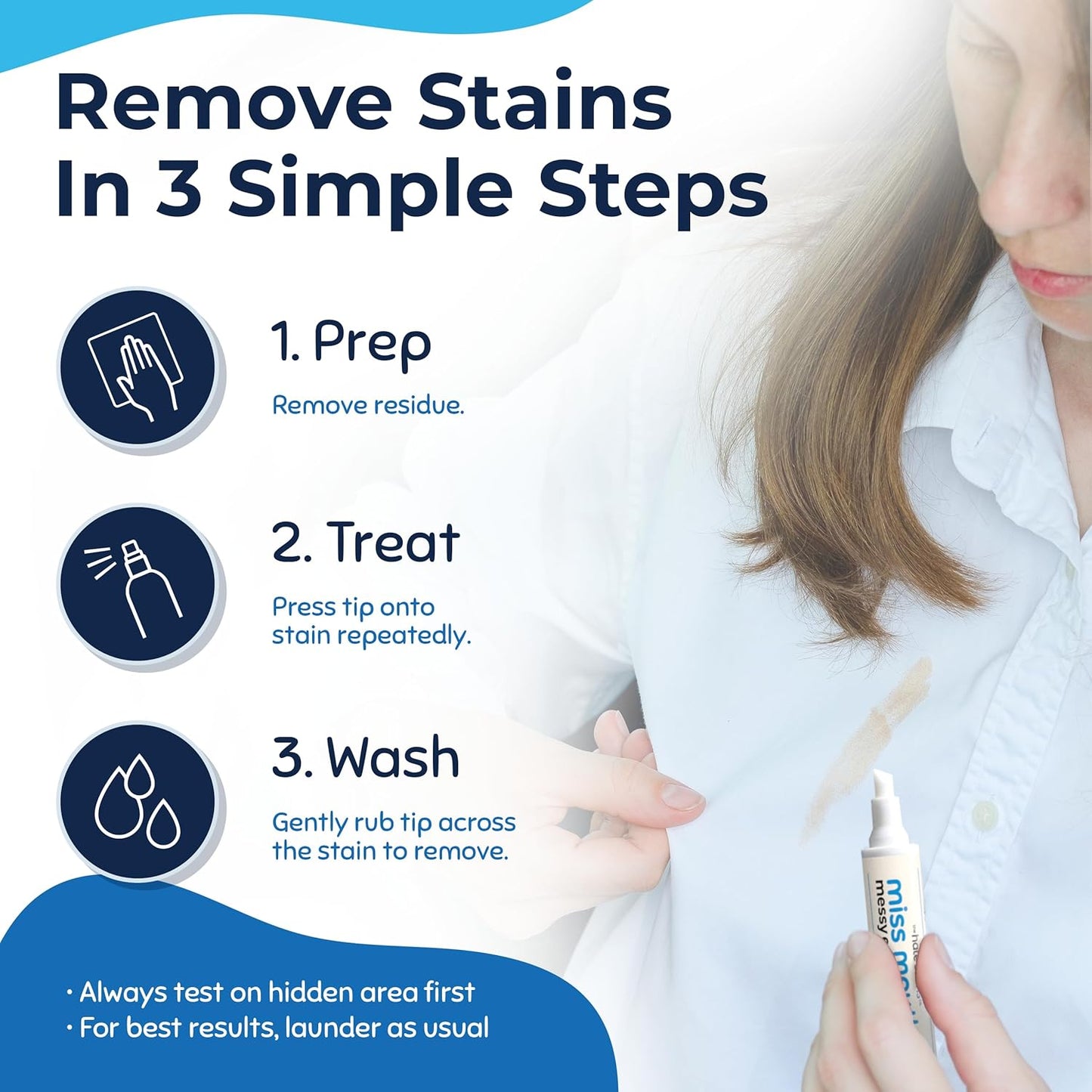 Miss Mouth's Messy Eater Stain Treater Spray - 4oz Stain Remover - Newborn & Baby Essentials - No Dry Cleaning Food, Grease, Coffee Off Laundry, Underwear, Fabric