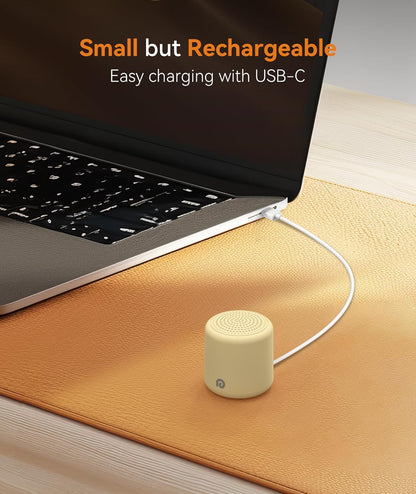 Dreamegg Portable Travel White Noise Machine for Sleep, Features Powerful Battery, Egg-Sized, 16 Nature Sounds, Timer, for Baby Adults Office Privacy Home Gift, Cream