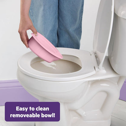 Bright Starts Disney Junior Minnie Mouse My Size Potty Training Toilet, Toddler Potty Chair with Flushing & Cheering Sounds, Removable Seat with Splash Guard & Handles, Ages 18+ Months, Up to 50 lbs