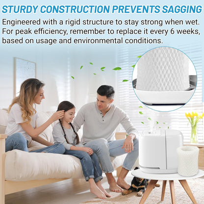 Lemige Premium Humidifier Filter Replacement 2.0 for Canopy Bedside Humidifier and Nursery Humidifiers, Made with Wood Pulp and Paper Wick Filter, Humidifier Wicking Filter Replace Every 6 Weeks