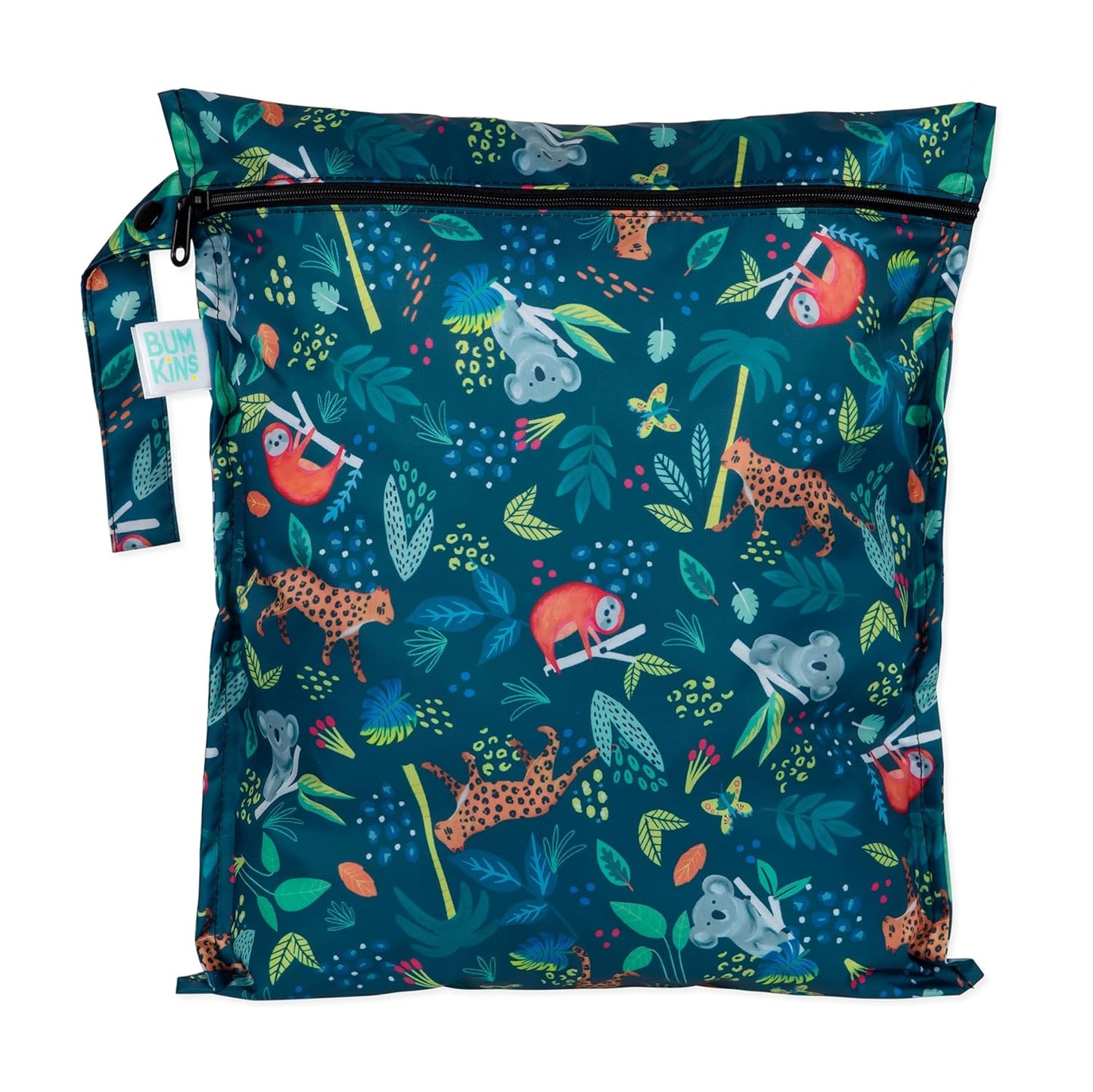 Bumkins Disney Waterproof Wet Bag for Baby, Travel, Swim Suit, Cloth Diapers, Pump Parts, Pool, Gym Clothes, Toiletry, Strap to Stroller, Daycare, Zip Reusable Bag, Packing Pouch, Winnie the Pooh