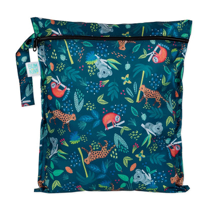 Bumkins Disney Waterproof Wet Bag for Baby, Travel, Swim Suit, Cloth Diapers, Pump Parts, Pool, Gym Clothes, Toiletry, Strap to Stroller, Daycare, Zip Reusable Bag, Packing Pouch, Winnie the Pooh