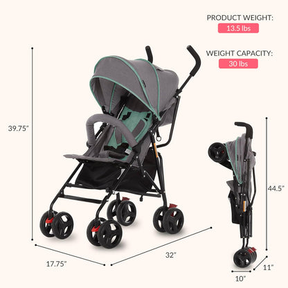 Dream On Me Vista Moonwalk Stroller, Disney Approved Lightweight Stroller for Toddlers and Infants, One-Hand Fold, Reclining Seat, Canopy with Sun Visor, Everyday & Travel Ready