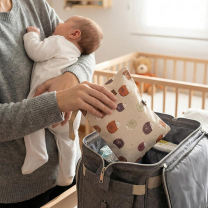 HAMUR Baby Diaper Bag Organizer – Travel-Friendly, Compact & Foldable | Stroller Pouch for Newborn Essentials – Must-Have for Boys & Girls (Leaves)