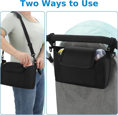 Accmor Universal Stroller Organizer, Stroller Bag Caddy Organizer, Stroller Organizer Accessories for Uppababy, Baby Jogger, Nuna, Doona, Britax Strollers