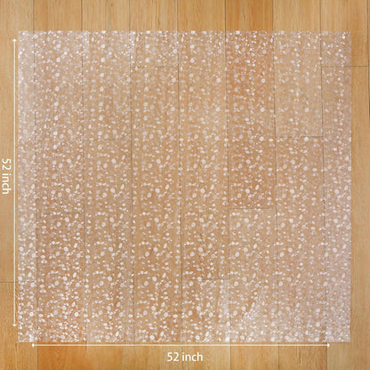 Plastic Splat Mat for Baby, Easy Cleaning Vinyl Floor Mat for Eating Messes, Waterproof High Chair Floor Protector Feeding Cover by MatLeya