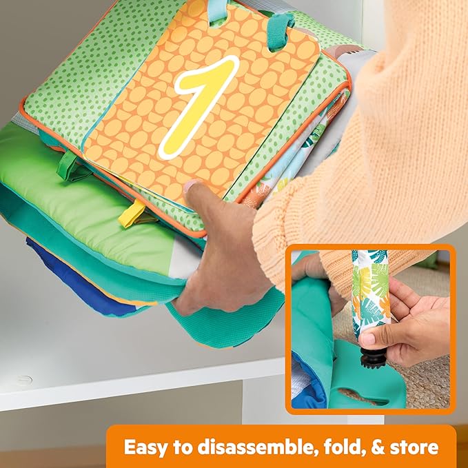 Bright Starts Tropical Treetop Baby Activity Gym & Tummy Time Mat, Ages Newborn & Up