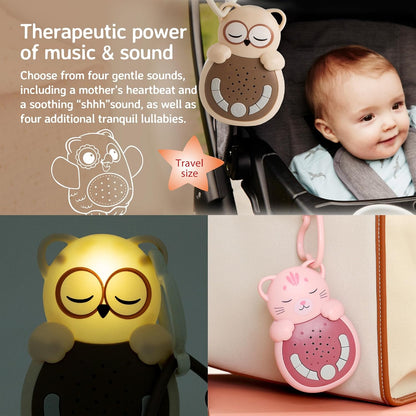 Cloud b Travel Comforting Sound Machine w/Calming Light | 4 White Noise and 4 Lullabies | Re-Activating Smart Sensor | Sweet Dreamz On the Go™ - Fox