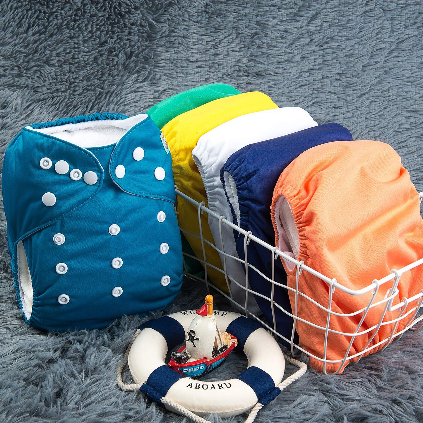 ALVABABY 12pcs Microfiber Inserts,Soft Cloth Diaper Liner,3-Layer Absorbent Inserts,Reusable for Baby Cloth Diapers 12T